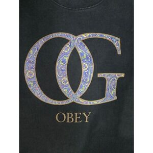 Y2K Black OG Obey Sweatshirt /vibrant graphic Size Medium